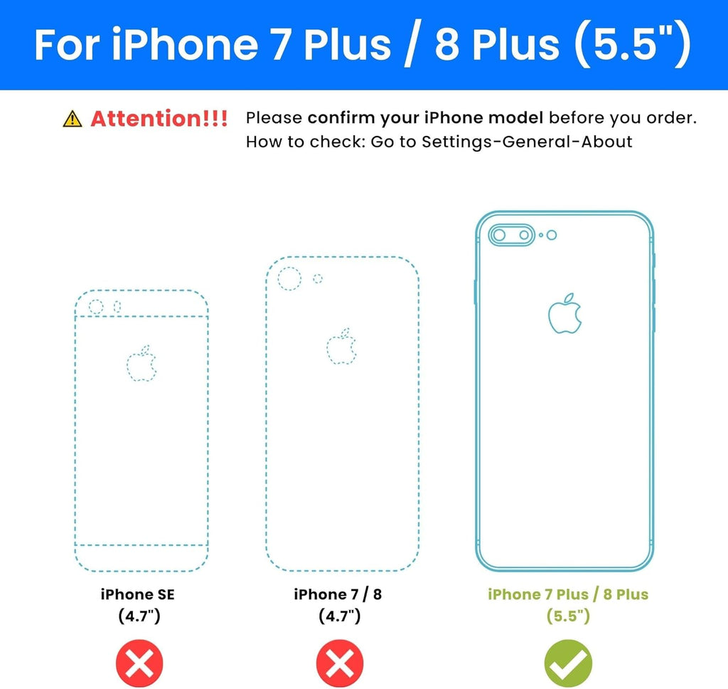 Ocushield Anti Blue Light Tempered Glass Screen Protector for iPhone 7 Plus | iPhone 8 Plus - Protect Your Eyes, Reduce Migraines & Improve Sleep