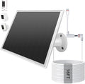 Solar Panel for Ring Camera, 8W High - Efficiency Solar Charger Compatible with Stick Up Cam & Ring Spotlight Cam (Battery) - Waterproof, 16ft Long Cable, DC3.5mm & USB C Ports, White
