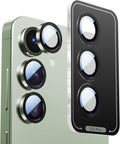 X-it Camera Lens Protector for Samsung S25 Plus, 9H Tempered Glass, Independent Metal Aluminum Edge Original Protection Design, Suitable for Phone Case, Anti-scratch, Anti-reflective,Mint