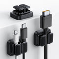 Lamicall Cord Organizer Spring Clip Holder - [1 Small Clip Hold 3 Cords] Desk Cable Management Holder, Adhesive Phone Charger Wire Keeper for Nightstand Office Car, Desk Accessories, 3Pcs