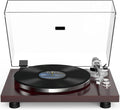 Turntable Record Player Wireless Output Carbon Fiber Tonearm Vinyl Player Aluminium Platter Belt-Drive LP Turn Tables 33 1/3&45 RPM Audio Phono RCA Line Out AT-3600L MM Cartridge Pale Walnut Red
