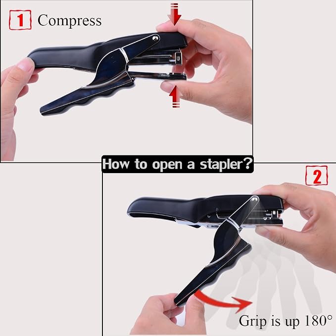 Stapler with 1000 Staples-Plier Stapler Save 60% Power, Good - Image 6