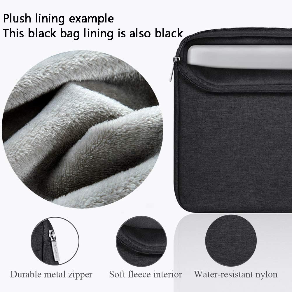 Voova Laptop Sleeve Carrying Case 15.6 16 Inch,Slim Computer Cover Bag Compatible with MacBook Pro 15/16, Dell xps 15,15-16 Inch HP Dell Asus Acer Laptop, Black