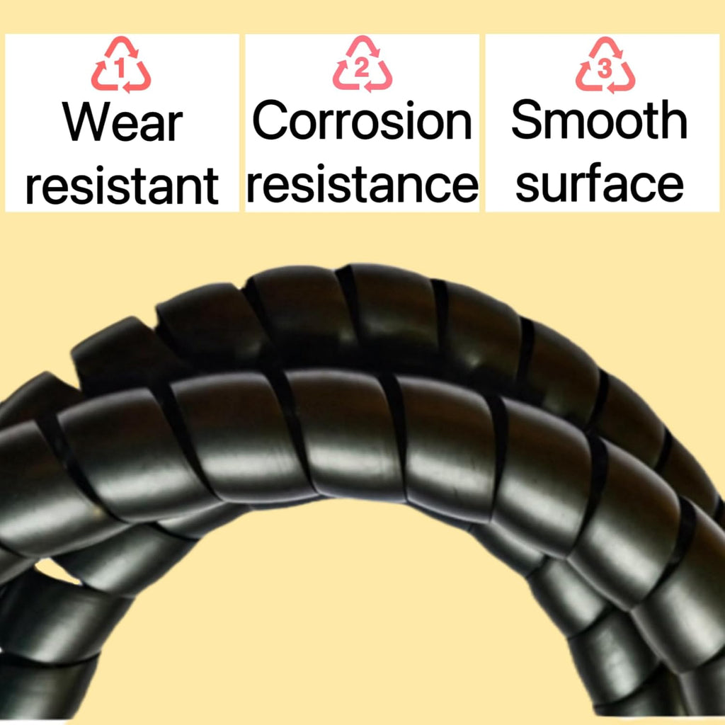 Spiral Wrap Hose Cable Protector - 1.58" OD x 12' Pre-Cut Lengths-Safe Hose Protector to Avoid Wear and Extend Life for Hydraulic Pneumatic Hoses