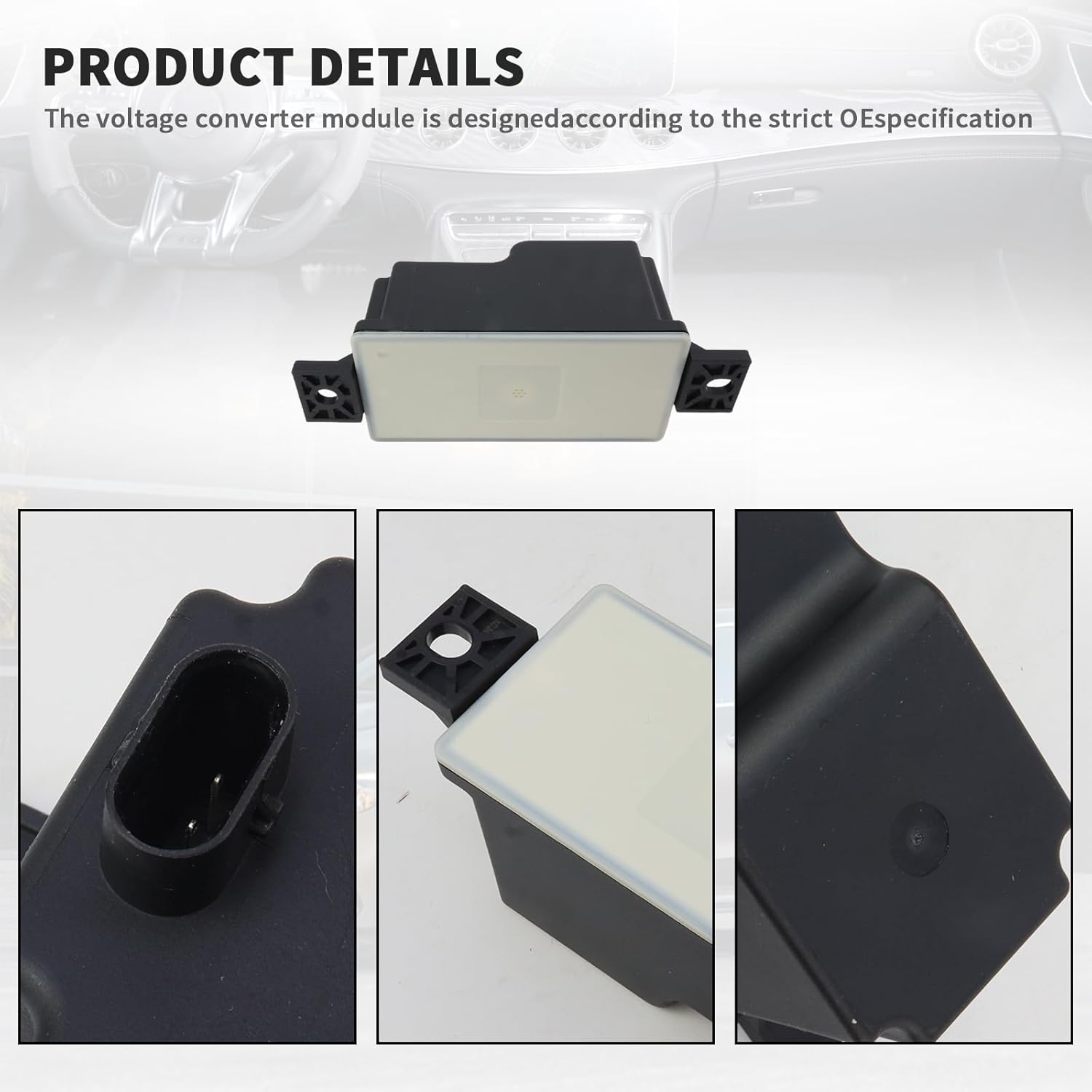 Voltage Converter Module Auxiliary Battery for Mercedes for Benz C300 C43 AMG E400 GLC250 S500 S65 AMG Replacement # 2054400073 2059052809 2059053414