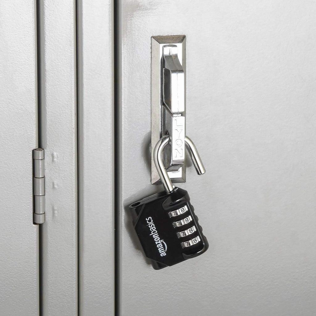 Amazon Basics 4-Digit Combination Lock for Gym and Sports, 2-Pack, Black