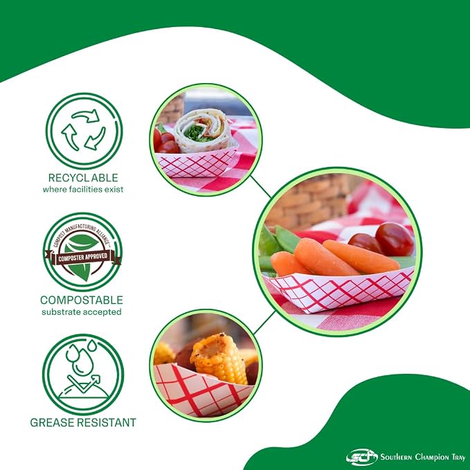 Southern Champion Tray 0425 #300 Southland Paperboard Food Tray, 3 lb Capacity - Image 5