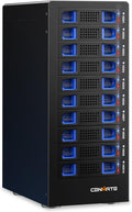 10 Bay Hard Drive Enclosure with Cooling Fan for 2.5/3.5" SATA HDD/SSD with USB A/C 3.0 Cable, 3.5 Hard Drive Enclosure Supports 200TB Capacity, Tool-Free HDD Enclosure, DAS(NO RAID/NAS)