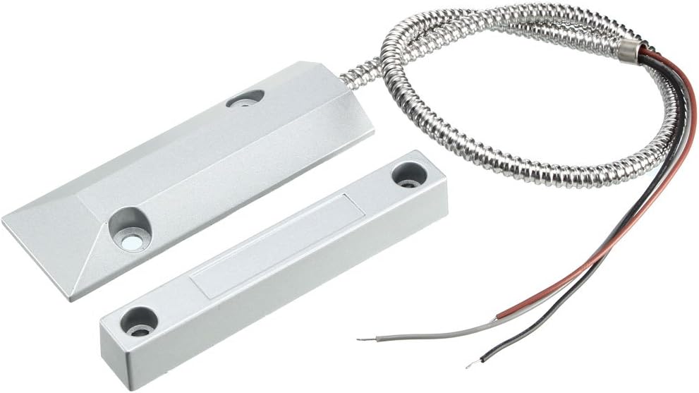 uxcell Rolling Door Contact Magnetic Reed Switch Alarm with 3 Wires for N.O./N.C. Applications OC-55