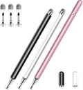Stylus Pens for Touch Screens, 2 in 1 High Precision Universal Stylus Pen for iPad Compatible with Apple, iPhone, iPad, Android, Samsung Tablets, Phones, 3 Pack-Black,Gold,White