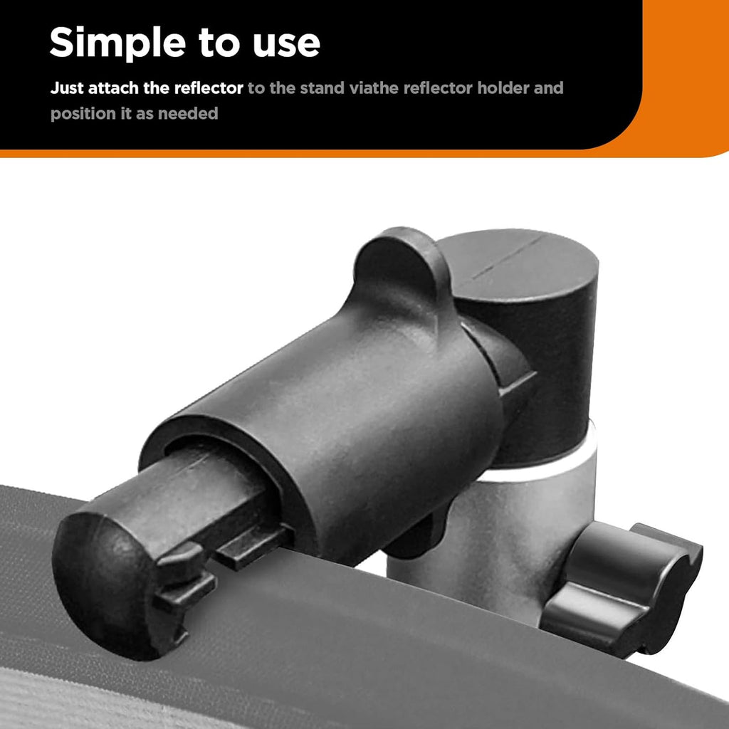 3 Pack Reflector Holder Backdrop Clamp, Sturdy Aluminum Alloy Photography Reflector Disc Holding Positioning Clamp Mount Adapter for Light Stand with 5/8" Stud