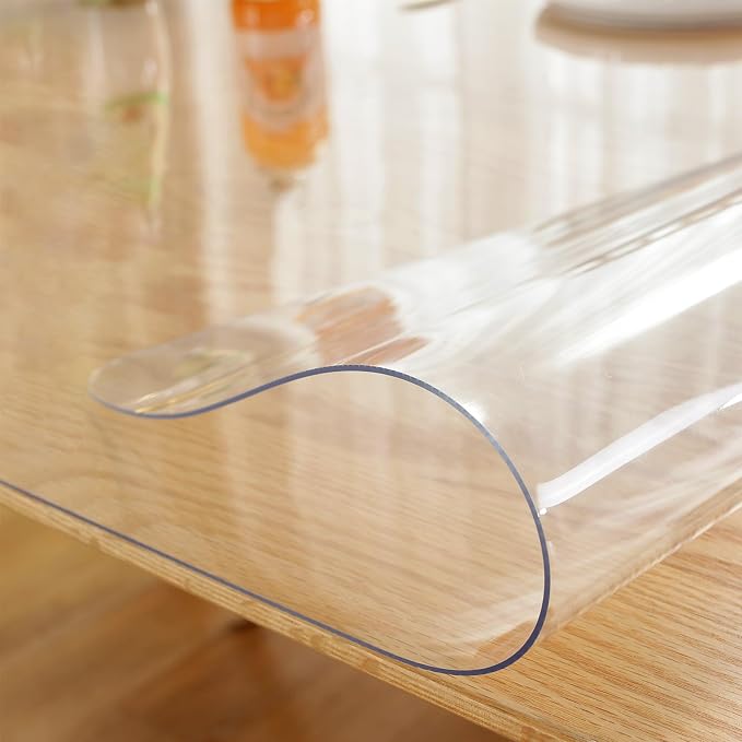 LovePads Clear Table Cover Protector, 38 x 64 Inch 2mm Thick Plastic Table Cover - Image 8