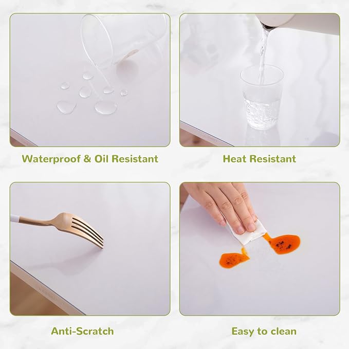 14 x 24 Inch Clear Table Cover Protector, Table Protector, 1.5mm Plastic Table - Image 4