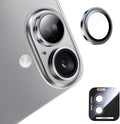MAGIC JOHN for iPhone 16Plus/16 Camera Lens Protector [Alignment Kit&1:1 Invisible Perfect Fit] 9H Aerospace Tempered Glass Anti-Scratch Durable, Individual Cover Ring, Case Friendly, Set of 2, Sliver