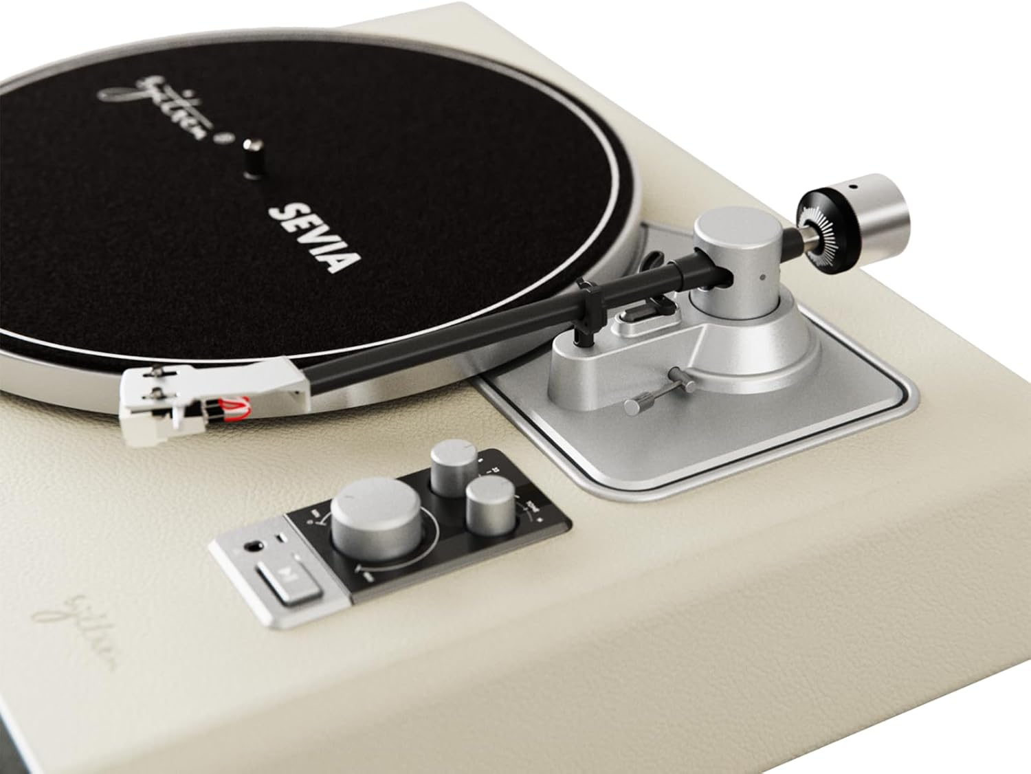 SEVIA Record Player Vintage Turntable for Vinyl Records with Built-in Speakers Bluetooth Retro Phonograph