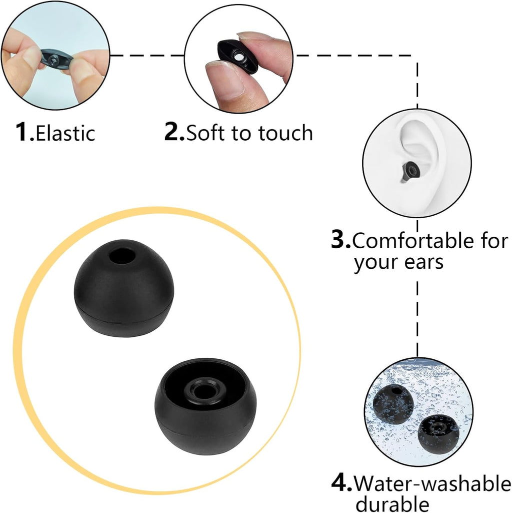Silicone Replacement Earbud Tips Ear Tips Compatible with Powerbeats Pro Beats Wireless Earphone Headphone Earbud Rubber Tips 4 Pairs