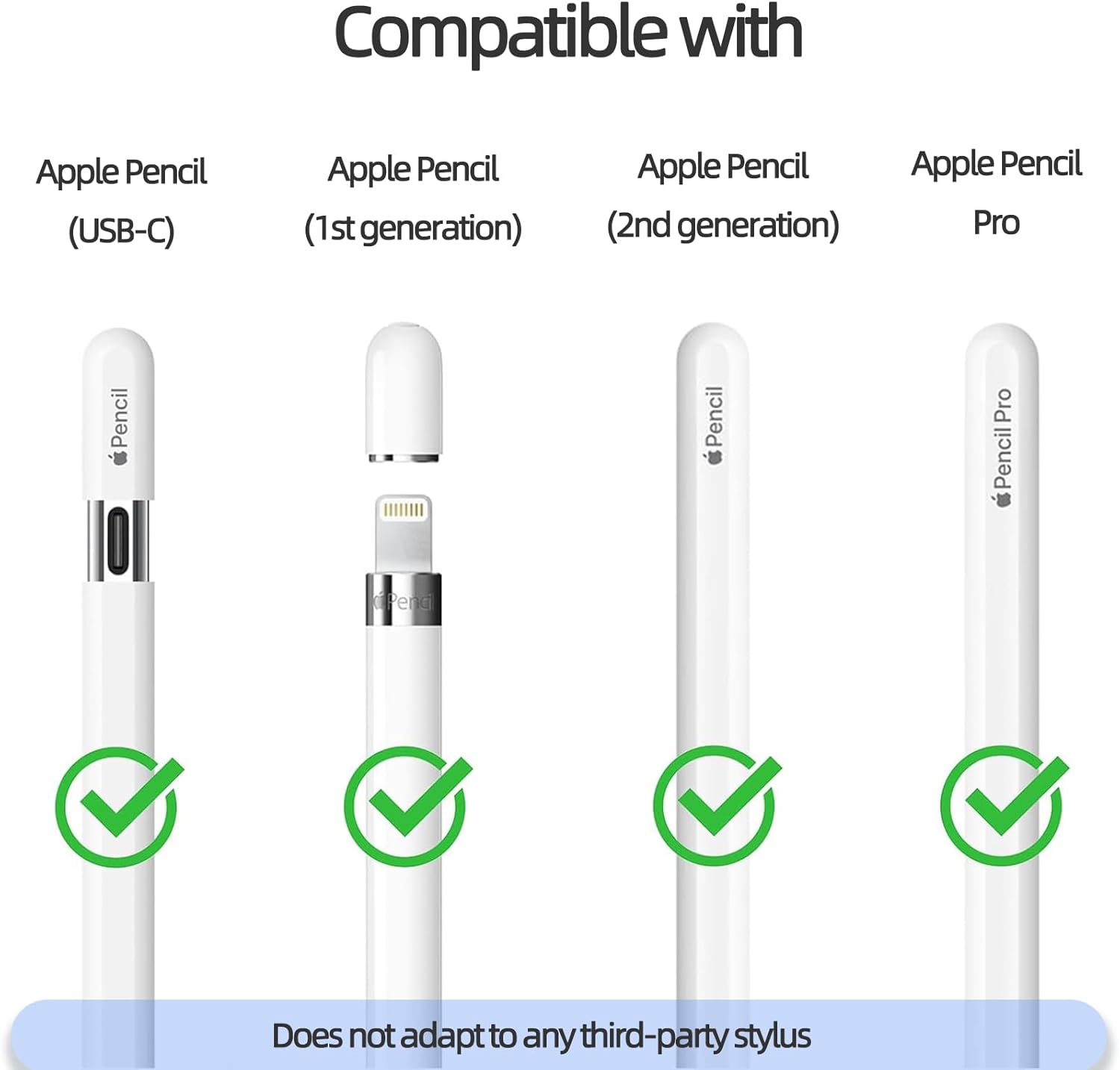 Replacement Pencil Tips for Apple Pencil Pro, Fine Point Metal Tip for Apple Pencil 2nd Generation and 1st Generation/Apple Pencil USB-C Wear-Resistant & Precise Control ipencil Tips Sets with Case