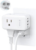 TROND Outlet Extender with 360 Rotating Plug, 3 AC Outlet Splitter with PD 20W USB C Charger, USB Wall Plug Adapter, A Small Charging Station for Kitchen Bathroom Cruise Ship Travel Essentials