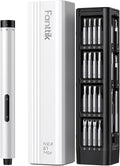 Fanttik E1 Max Electric Screwdriver, Mini Precision Screwdriver Set, 50 Magnetic Bits, Magnetic Storage, 5/32‘’Hex, Repair Tool Kit for Electronics Phone Camera Laptop Watch (White)