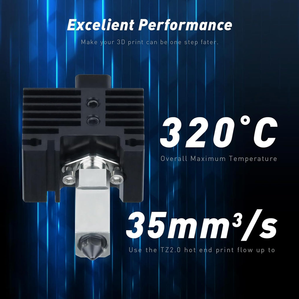 JUUPINE Upgraded Bambu Labs hotend Kit for Bambu Lab X1/X1C/P1P/P1S 3D Printer,500℃ High-Temperature Hardened Steel 0.4mm Nozzle Assembly Kit, Compatible with Bambu Labs X1/P1P Series