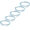 TRUECABLE Cat6 Component Rated Patch Cable, Unshielded (U/UTP), 3ft, Blue, 28AWG Solid Copper, Snagless 10G High-Speed Ethernet Cable, PoE++ 4PPoE 100W, UL Listed, RoHS-3, 5 Pack