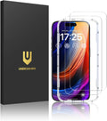 UNBREAKcable 2-Pack Screen Protector for iPhone 15 Pro, Double Shatterproof Tempered Glass [Easy Installation Frame] [9H Hardness] [99.99% HD Clear] [Case Friendly] for iPhone 6.1 inch