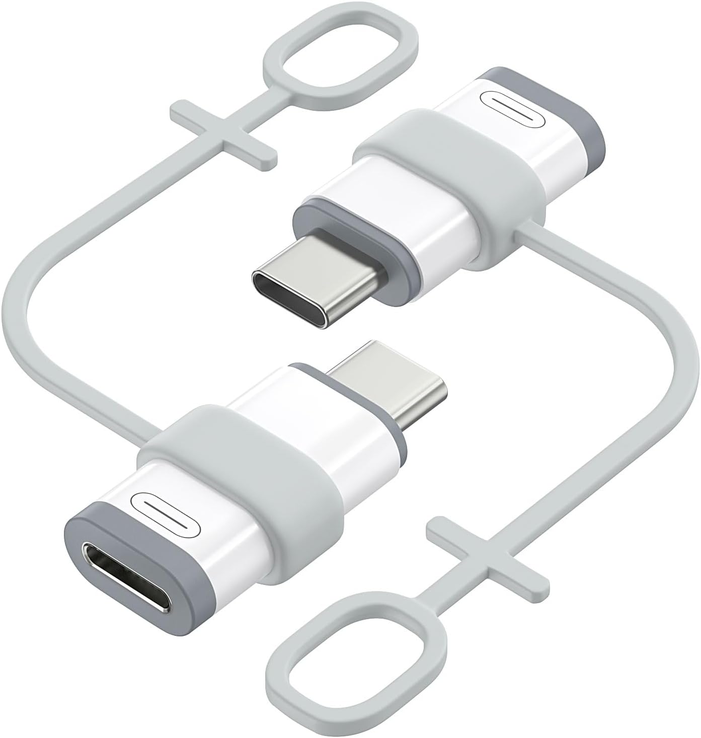 MoKo 2 Pack Lightning to USB C Adapter for iPhone Air 17 16 16e 15 Pro Max Plus, iPad, Galaxy - NOT for Earphones/Microphone/Flash Drive/iPencil, USB-C to Lightning Adapter ONLY for Charging/Data Sync
