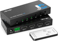 HDMI Switch 3 in 1 Out 4K@60Hz, 3 Ports HDMI Switcher Selector with Remote, Support HDCP 2.2 HD R 10+ Dolby Vision/Atmos 18Gbps CEC for Apple TV Game PC PS4 5 Pro Xbox Roku