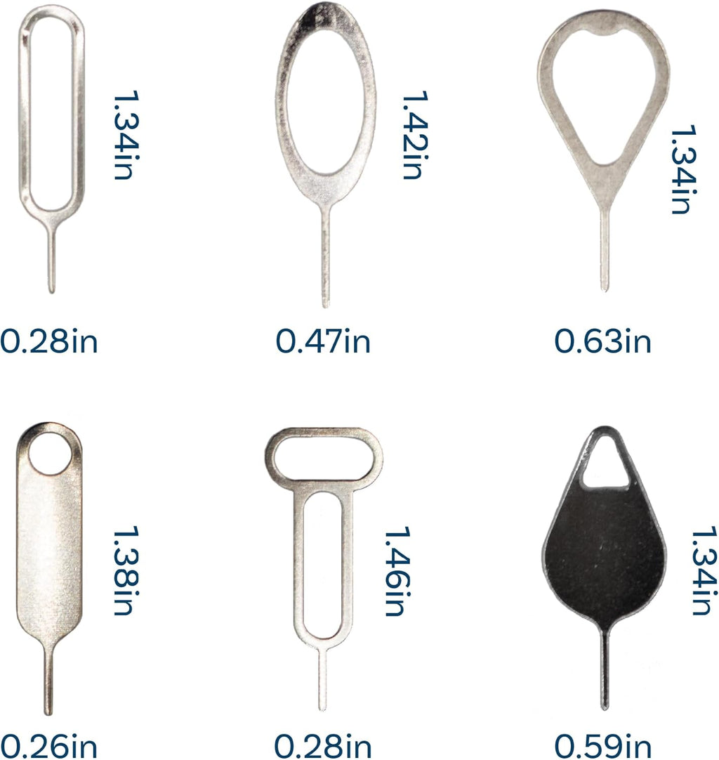MMOBIEL 16 x Universal SIM Card Removal Tool SIM Ejector Pin Compatible with All Smartphones - iPhone, Samsung, Xiaomi, Oppo, Huawei, OnePlus, etc.