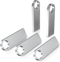ABLAZE 32GB Flash Drive 5 Pack, Metal USB 2.0 Thumb Drives with Keychains USB Stick Pendrive (Sliver)