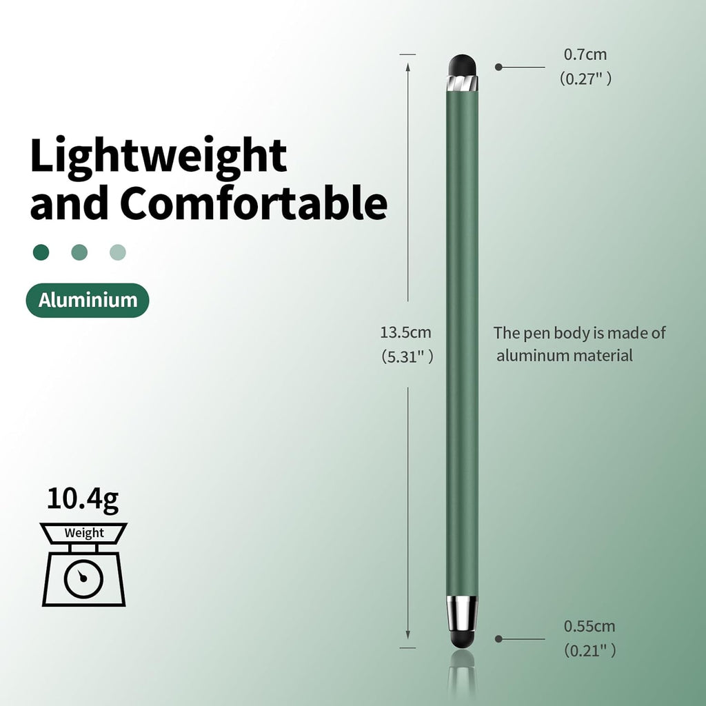 Stylus Pen for Touchscreen,5 PCS Stylus,2-in-1 Stylus Pen for iPad, High Sensitivity Precision Suitable for All Touch Screens of iPhone/ipad/Android Tablet(Black/White/Gray/Gold/Dark Green)