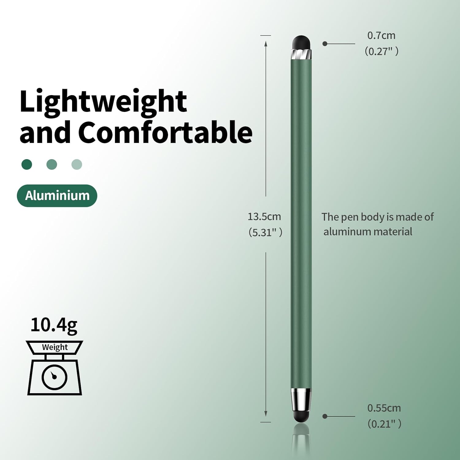 Stylus Pen for Touchscreen,5 PCS Stylus,2-in-1 Stylus Pen for iPad, High Sensitivity Precision Suitable for All Touch Screens of iPhone/ipad/Android Tablet(Black/White/Gray/Gold/Dark Green)