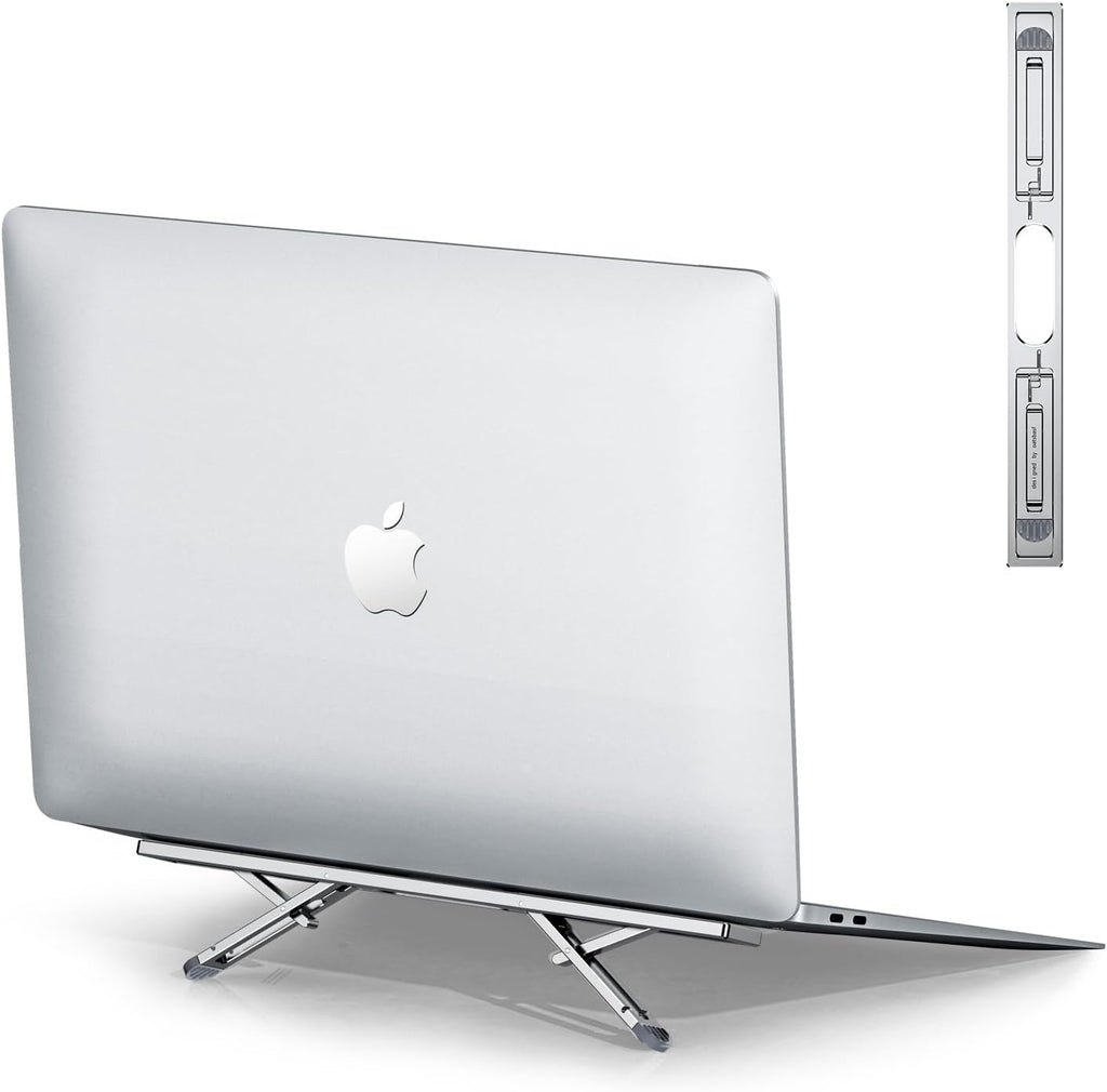 Laptop Risers for Desk, 4 Adjustable Heights Laptop Stand, Keyboard Riser, Ergonomic Laptops Feet for Desk, Compatible with MacBook Air Pro, with Dell, with HP, More 10-15.6” Laptops