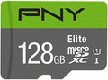 PNY 128GB Elite Class 10 U1 microSDXC Flash Memory Card - 100MB/s, Class 10, U1, Full HD, UHS-I, Micro SD (Pack of 1)