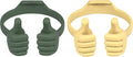 Honsky Cell Phone Stand Holder 2-Pack,Thumbs Up Lazy Phone Stand,Universal Adjustable Flexible Dock for All Phones & Tablets,Cute Stocking Stuffer Gift for Teen Girls,Dark Green/Light Yellow
