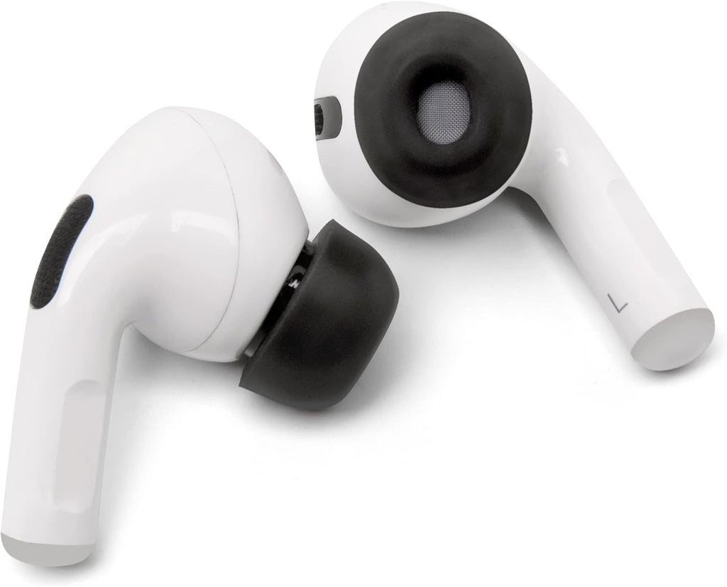 WC TipZ - Upgraded Memory Foam Ear Tips for Airpods Pro Made by Wicked Cushions | Improved Comfort, Tighter Seal, Better Foam Rebound Time | Fits Perfectly in Charging Case | Pitch Black