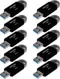 32GB Memorex USB 3.1 Flash Drive – Transfer Speeds Up to 10x Faster Than USB 2.0, Latest USB 3.1 Gen 1 Technology, Lightweight Design, for Daily File Management, Type-A Connector, 10-Pack