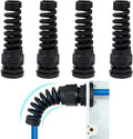 4 Pcs Waterproof Cable Gland,PG21(NPT 3/4) Thread(12.5-18mm),waterproof wire grommet Strain Relief Cord Connectors,Suitable for Various Electrical Installations ，Made of PA66 Material,