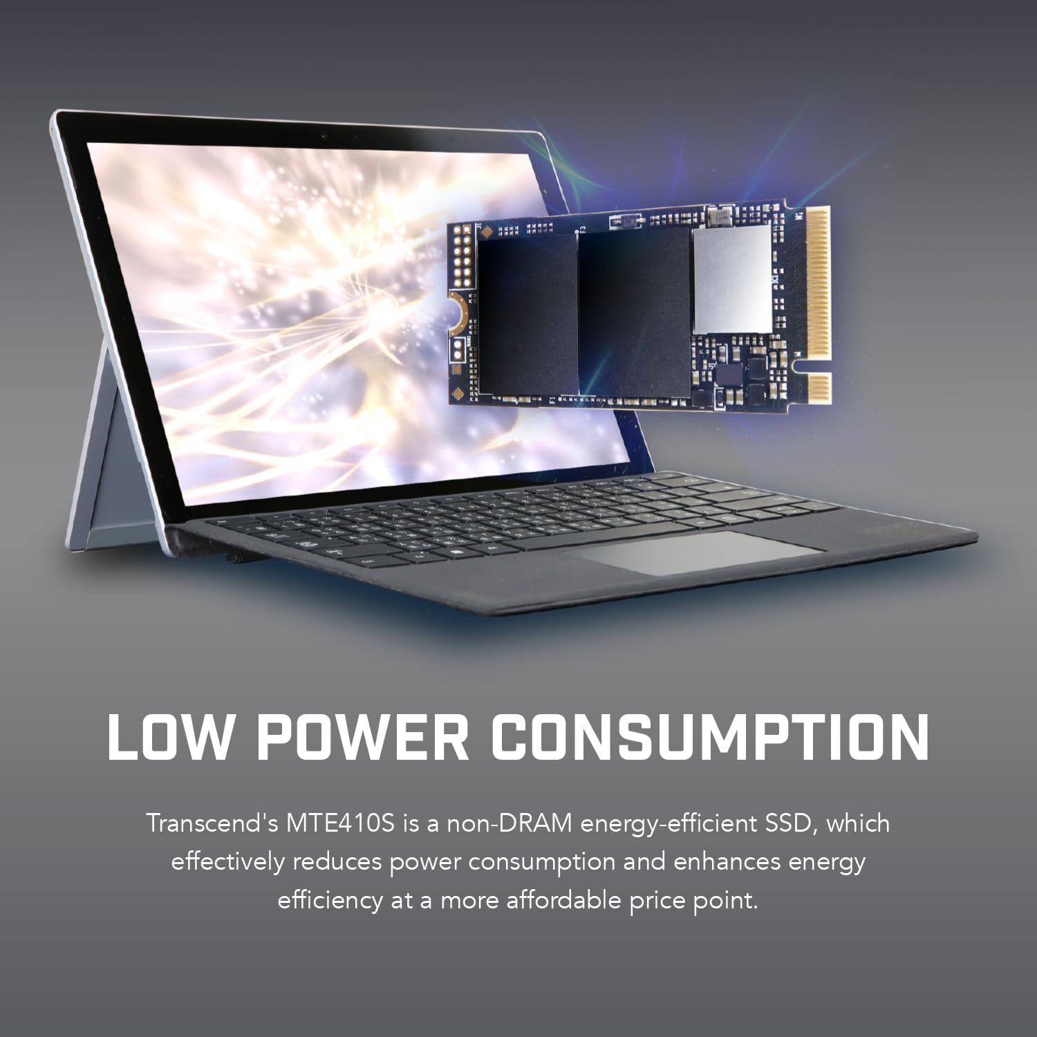 Transcend 256GB M.2 2242 SSD, Up to 3300MB/s, PCIe Gen4x4 NVMe 3D TLC, for Ultra-Thin Laptops, Lenovo Legion Go&Yoga Gen 6, ASUS ExpertBook&ZenBook, Mini PC, DRAM-Less Design for Low Power Consumption