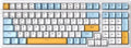 Wireless Mechanical Keyboard, Triple Mode 2.4G/USB-C/BT Gaming Keyboards 100 Keys Ice-Blue Backlit Brown Switch Keyboard | Rechargeable Mechanical Gaming Keyboards | Ice Blue/W/Y