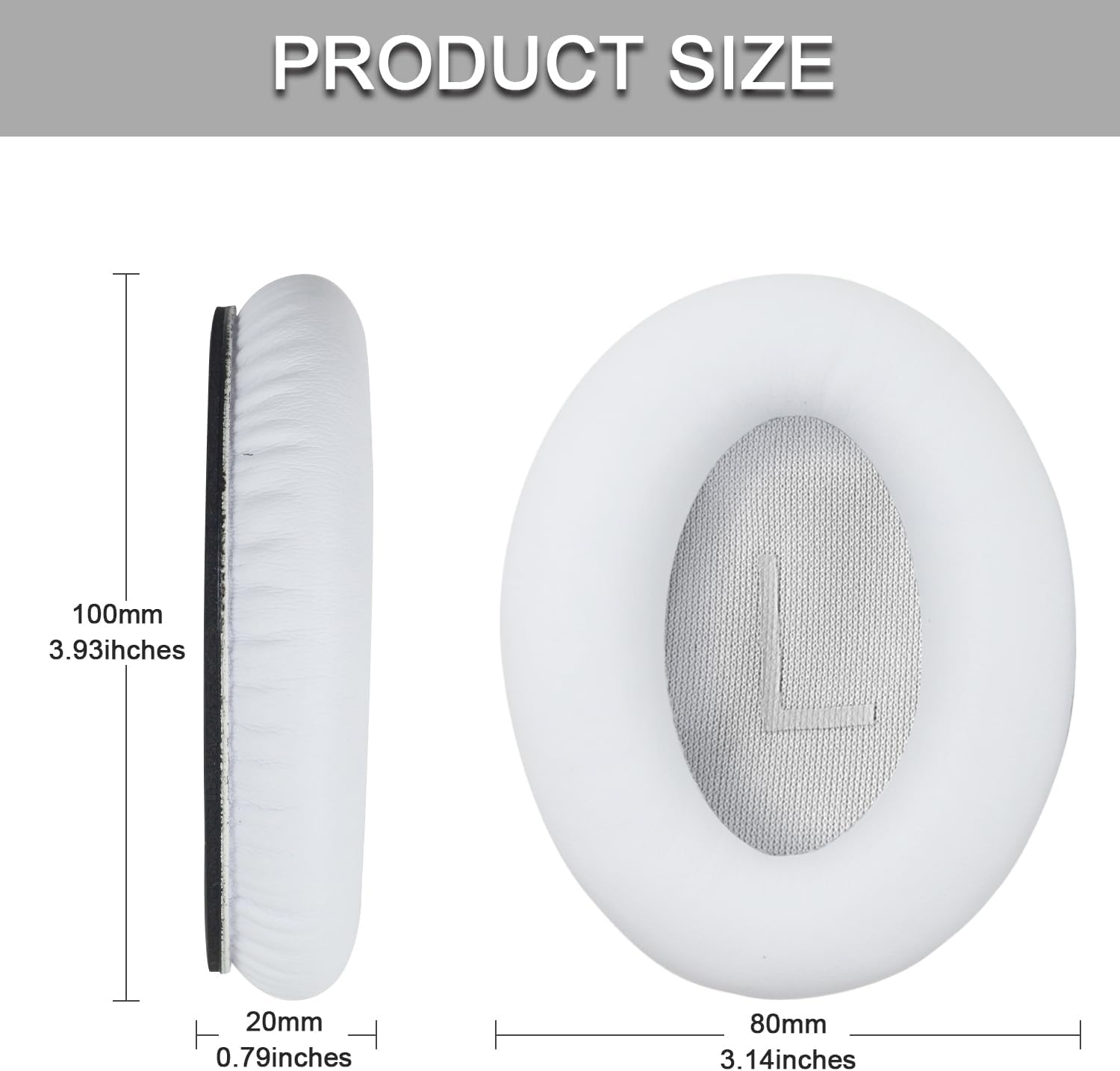 Ear Pads for Bose Quiet Comfort 35 Soft Protein Leather Replacement Earpads Ear Cushions Ear Pad for Bose QC 45/35 / 25/15 QC2 / Ae2 / Ae2i / Ae2W / Sound Link/Sound True (QC45-White$White)