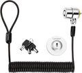 Security Hardware Cable Lock Kit,Retractable Cable Lock Portable Keyed Laptop Lock 3 Keys 6.2Ft for Monitors, Laptops, MacBooks, Tablets, iPad,Mac mini, (Keyed Different)