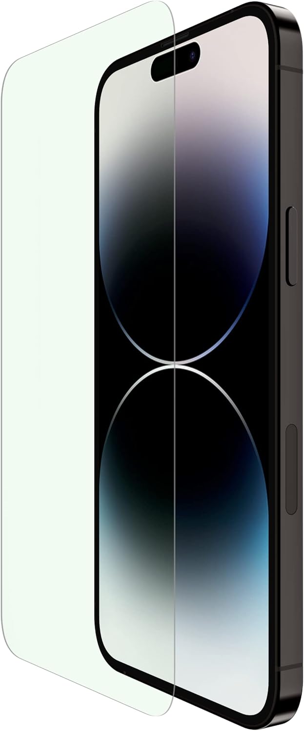 Belkin ScreenForce UltraGlass Blue Light Filter Screen Protector for iPhone 14 Pro Max, Scratch-Resistant Impact Protection w/Included Easy Align Tray for Bubble-Free Application