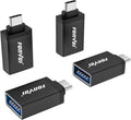 USB C to USB Adapter[4-Park], USB Type C Male to USB 3.0 Female OTG Adapter Compatible with MacBook Pro,Chromebook,Pixelbook,Microsoft,Samsung Galaxy S8 9 10 20 21 S22 Ultra Plus Note (Black)