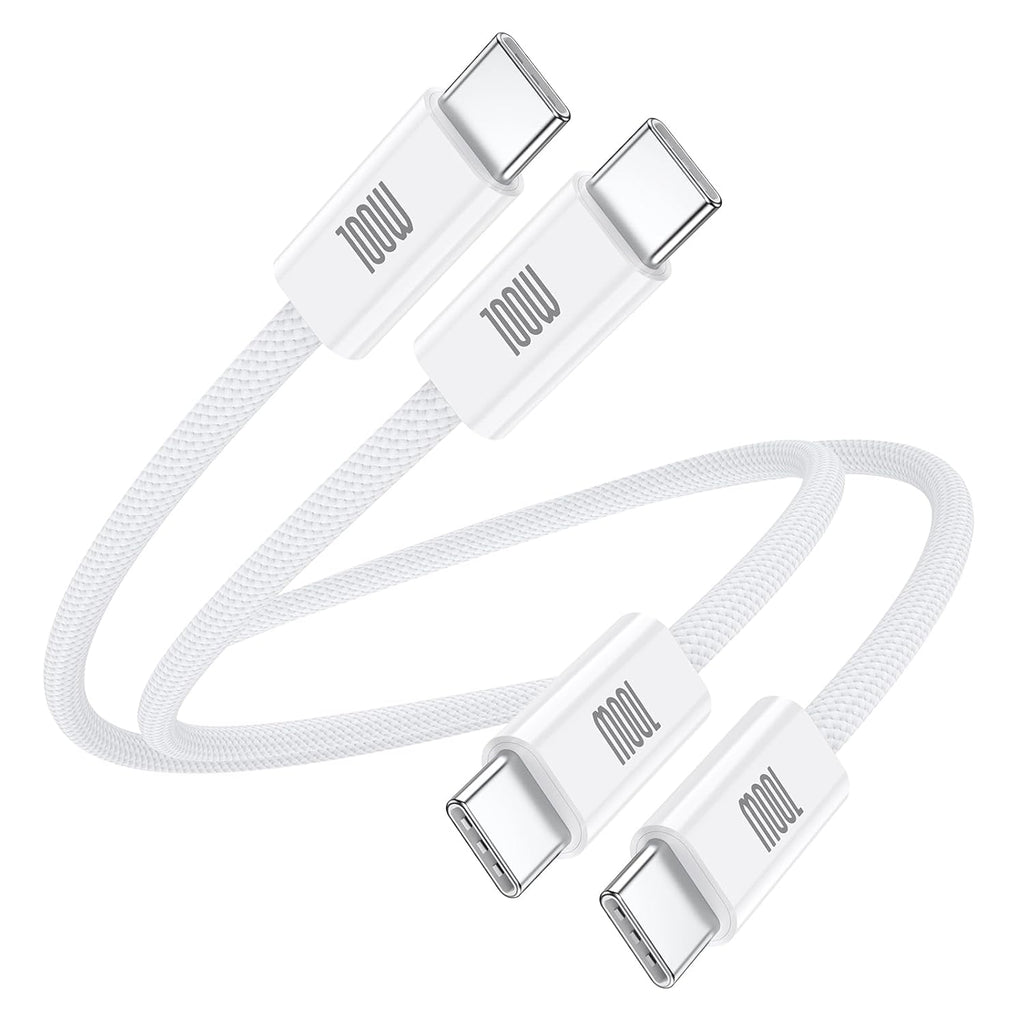 USB C to USB C Charging Cable, 2-Pack 3FT USBC to USBC Cable, 100W Nylon Braided C to C Charger Cable Fast Charging for iPhone 17 16 15 Pro Max Plus,MacBook Pro,i Pad Pro,Samsung S25/S24 Ultra,Pixel