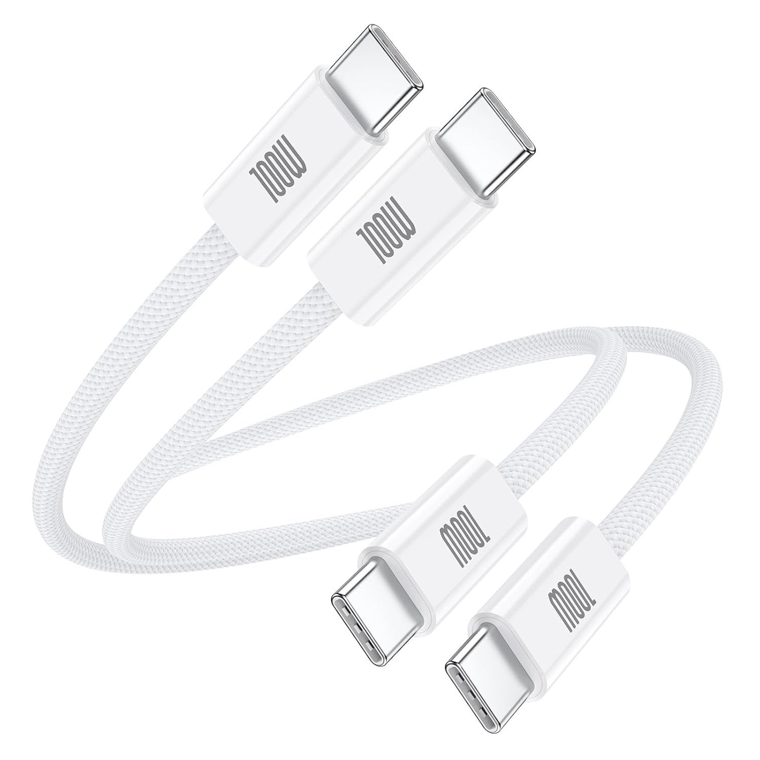 USB C to USB C Charging Cable, 2-Pack 3FT USBC to USBC Cable, 100W Nylon Braided C to C Charger Cable Fast Charging for iPhone 17 16 15 Pro Max Plus,MacBook Pro,i Pad Pro,Samsung S25/S24 Ultra,Pixel