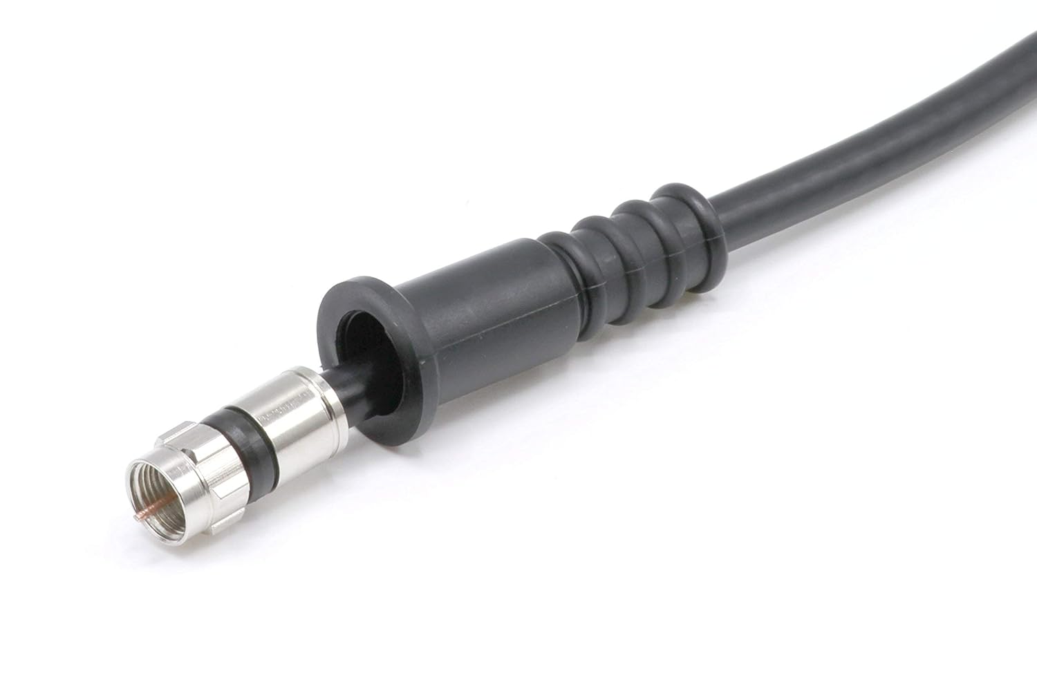 THE CIMPLE CO Coaxial Cable Weather Boot - RG6 Connectors RG59 Ends Coaxial Boots - Weatherproof (Black) - Pack of 4
