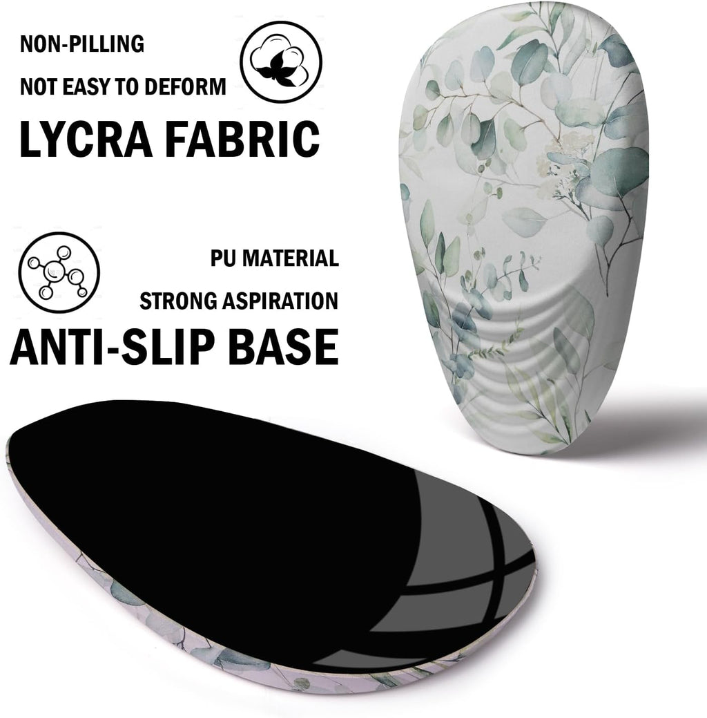 Ergonomic Mouse Pad with Wrist Rest Support,Mousepad Relief Carpal Tunnel Pain, Entire Memory Foam Mouse Pad with Non-Slip PU Base, Wireless Mouse Pad,Beautiful Leaf