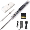 SEQURE SI012 Soldering Iron, 68W Electric Soldering Iron Kit Adjustable Temperature 212°F-842°F, 8S Fast Heating, Digital OLED, Auto Sleep, 19V Power Adapter, 2 Soldering Tips Portable Welding Tool