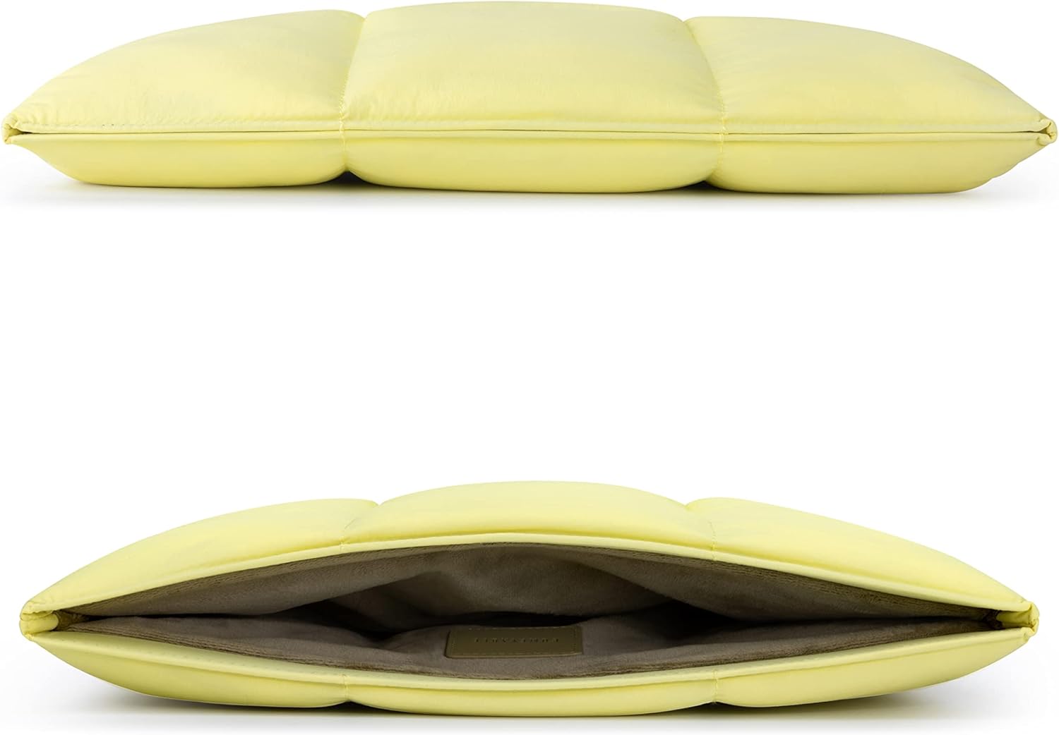 Comfyable Puffy Laptop Sleeve 13 Inch 14 Inch, Quilted Puffer Laptop Carrying Case, Pillow Case Compatible with MacBook Air M4 2025 M3 M2 M1, MacBook Pro M4 Pro/Max, Yellow